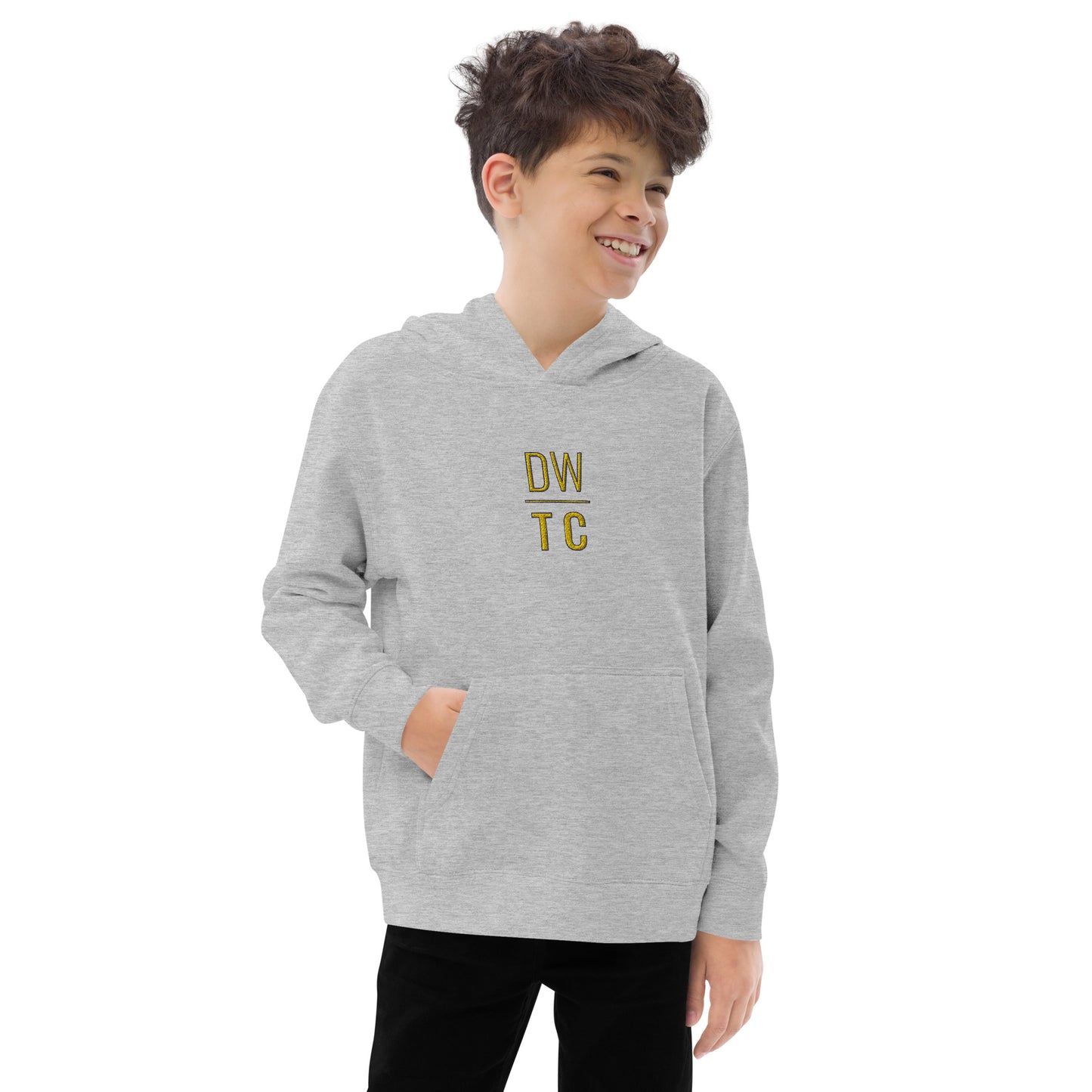 Kids Embroidered DWTC Fleece Hoodie