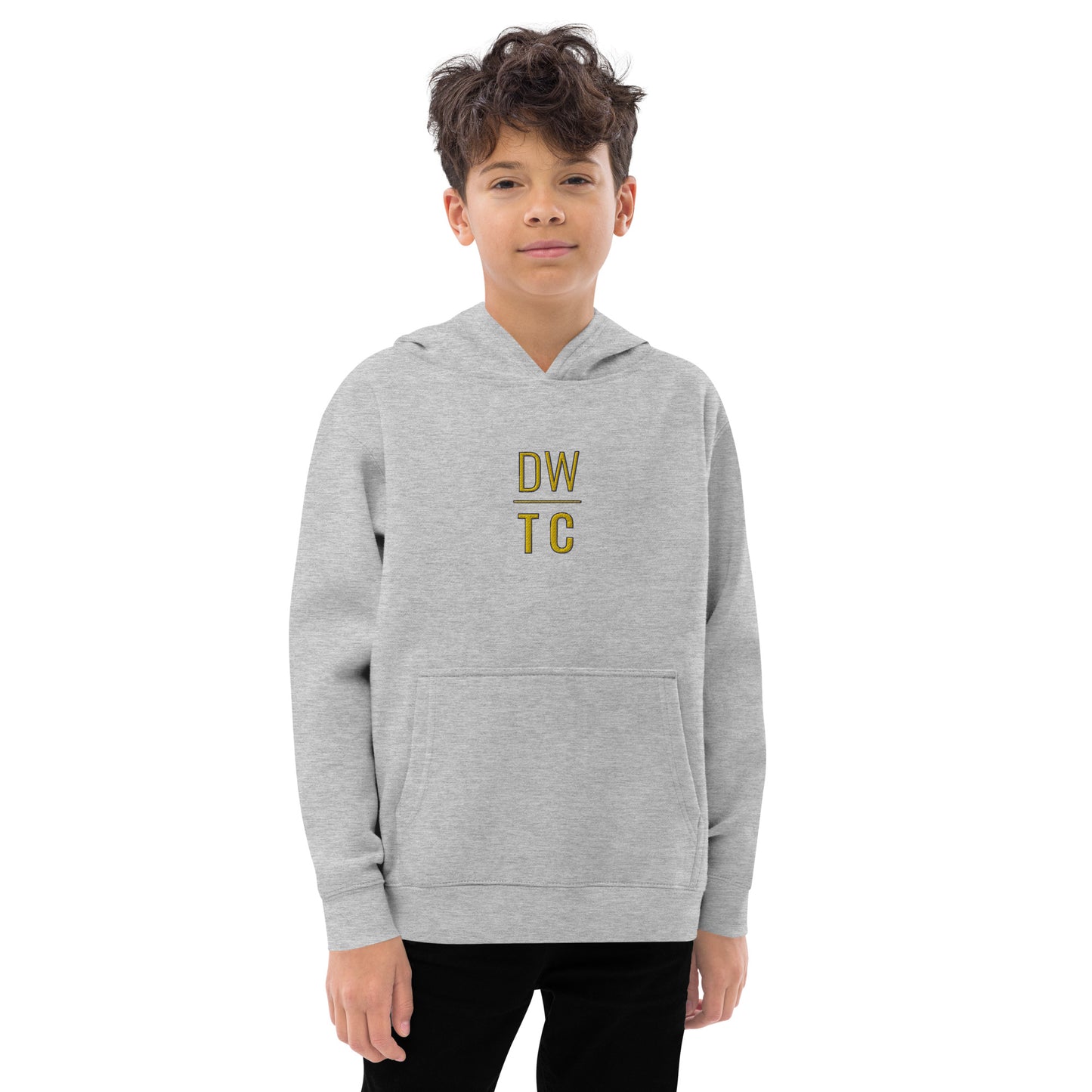 Kids Embroidered DWTC Fleece Hoodie