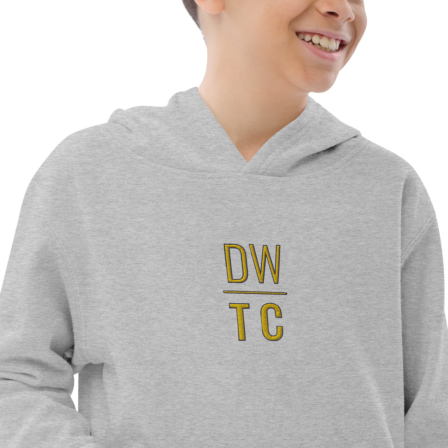 Kids Embroidered DWTC Fleece Hoodie
