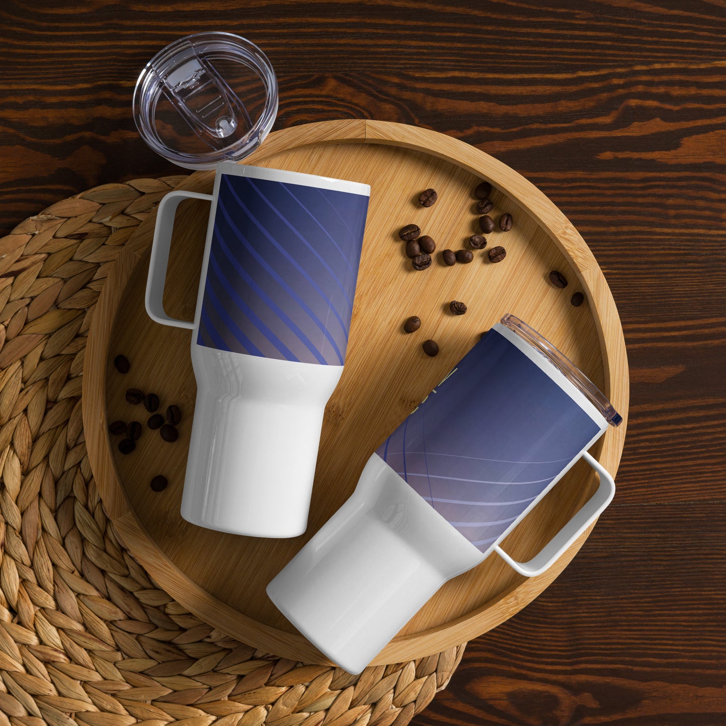 DWTC Sunrise travel mug with a handle