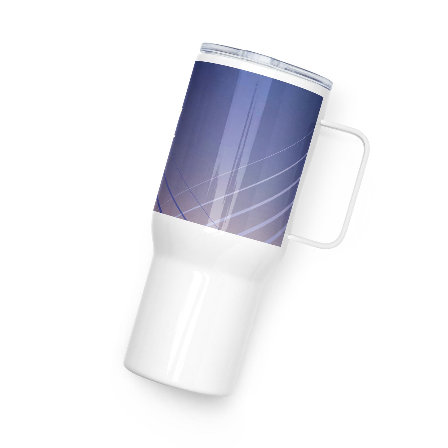 DWTC Sunrise travel mug with a handle