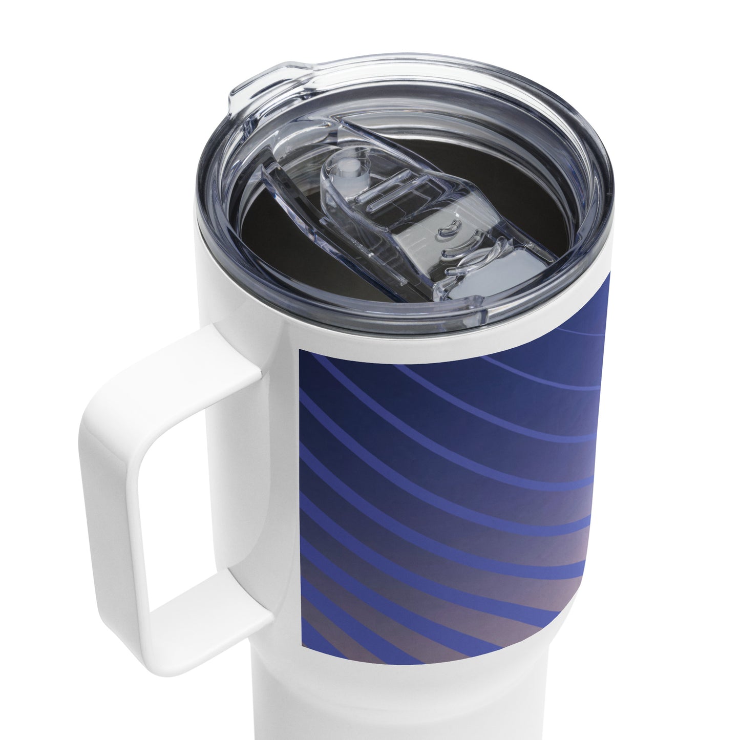 DWTC Sunrise travel mug with a handle