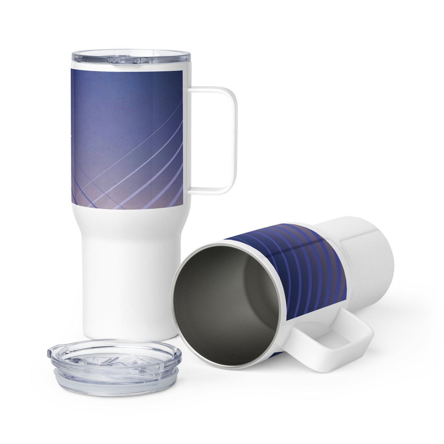 DWTC Sunrise travel mug with a handle